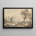 Italiaanse Landschap met Reizigers nr. 1 - Paul Sandby — ingelijst kunstwerk aan de muur