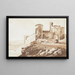Château de Manorbier dans le Pembrokeshire - Paul Sandby — framed artwork on a wall
