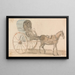 Paard en auto met kap - Paul Sandby — ingelijst kunstwerk aan de muur