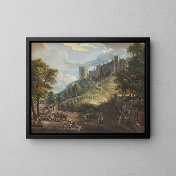 Les Cent Marches du Château de Windsor - Paul Sandby — framed artwork on a wall