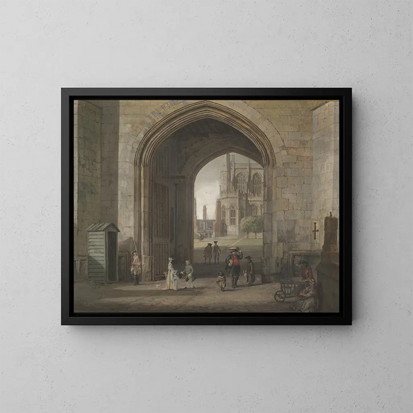 The door of the tower at Windsor Castle - Paul Sandby — framed artwork on a wall