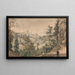 View of Richmond Castle, Yorkshire - Paul Sandby — framed artwork on a wall