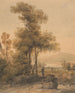 Landschap met Figuren, Cromach Water - Paul Sandby Munn — weergave van het kunstwerk