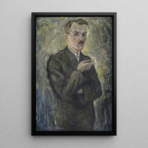 Autoportrait - Paul Schmidtbauer — ingelijst kunstwerk aan de muur
