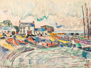 Paul Signac - Groix Le Nettoyage Des Voiles.webp