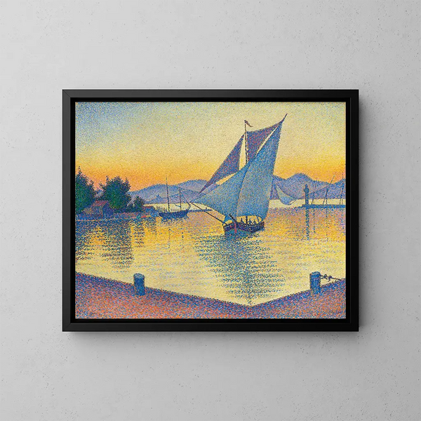 De haven bij zonsondergang, Opus 236, Saint-Tropez - Paul Signac — ingelijst kunstwerk aan de muur