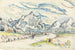 Les Alpilles Uitzicht vanaf Saint-Rémy-de-Provence - Paul Signac — weergave van het kunstwerk