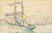 Marseille, zeilboot - Paul Signac — weergave van het kunstwerk