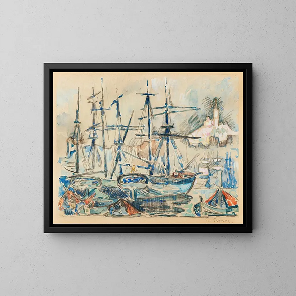 Marseille - Paul Signac — ingelijst kunstwerk aan de muur