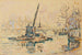 Parijs, de Seine aan de Quai Malaquais, de kraan - Paul Signac — weergave van het kunstwerk