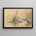 Parijs, de Seine aan de Quai Malaquais, de kraan - Paul Signac — ingelijst kunstwerk aan de muur