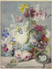Bloemenboeket met een vogelnest en eieren - Paul Theodor van Brussel — weergave van het kunstwerk