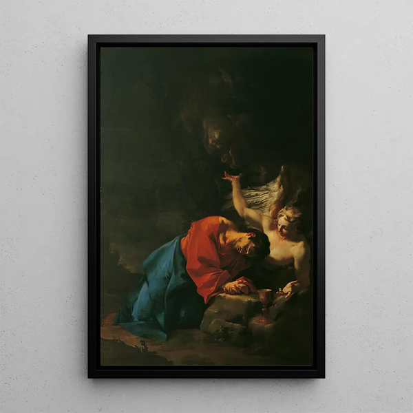 Christ at the Mount of Olives - Paul Troger — framed artwork on a wall