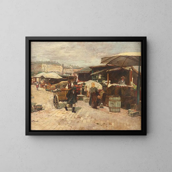 Naschmarkt Market in Vienna - Paul Unbereit — framed artwork on a wall