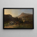 Landschap van de Ardennen met figuren en dieren - Paul van der Vin — ingelijst kunstwerk aan de muur