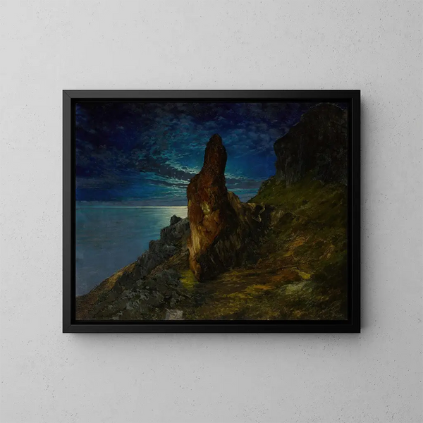Le Pizzolungo sur l'île de Capri - Paul von Spaun — framed artwork on a wall