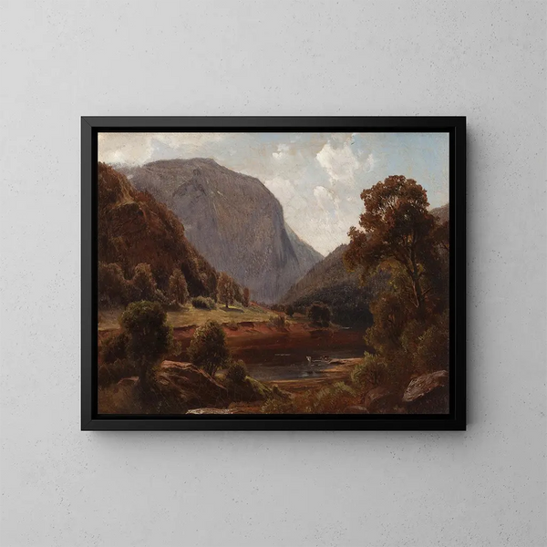Landscape of the Hudson River - Paul Weber — framed artwork on a wall