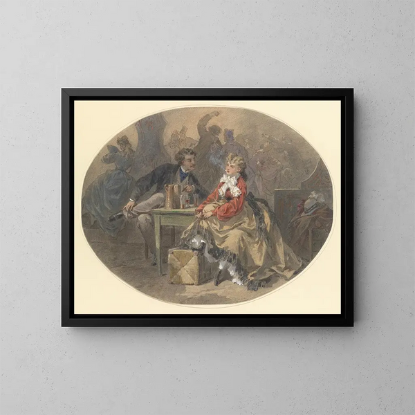 Un mari pour rire - Paul Émile Antony Morlon — framed artwork on a wall