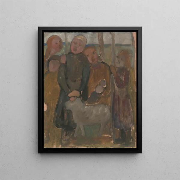 Paula ModersohnBecker - Fnf Kinder mit Schaf.webp