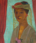 Zelfportret met hoed en sluier - Paula Modersohn-Becker — weergave van het kunstwerk