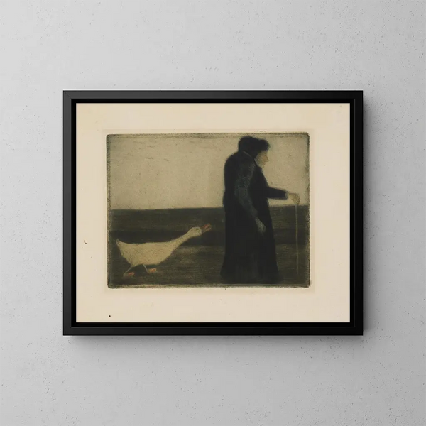 La Femme à l'oie - Paula Modersohn-Becker — framed artwork on a wall