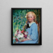 Meisje met bloemen - Pauline Palmer — ingelijst kunstwerk aan de muur