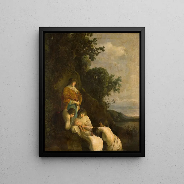 Paulus Bor - Pharaohs Daughter Discovers Moses in the Rush Basket.webp