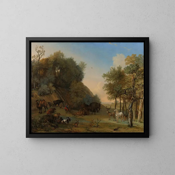Orpheus and the Animals - Paulus Potter — framed artwork on a wall