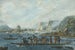 scène van een veerboot op de Susquehanna bij Wrights Ferry nabij Havre de Grace - Pavel Petrovich Svinin — weergave van het kunstwerk