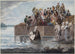 Een anabaptistische onderdompeling in Philadelphia tijdens een storm - Pavel Petrovich Svinin — weergave van het kunstwerk