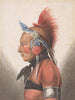 Een Osage krijger - Pavel Petrovich Svinin — weergave van het kunstwerk