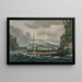 Vaartocht met stoomboot op de rivier de Hudson - Pavel Petrovich Svinin — ingelijst kunstwerk aan de muur