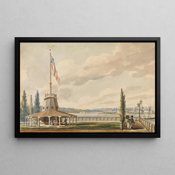 Pavel Petrovich Svinin - The Travelers First View of New YorkThe Battery and Flagstaff.webp
