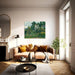 Landschap met weiden, Pontoise - Camille Pissarro — gepresenteerd in een interieur