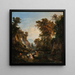 Landschapschilderij met nimfen - Károly Mark — ingelijst kunstwerk aan de muur