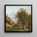 Landscape with farm buildings - Carl Hasch — framed artwork on a wall