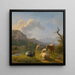 Landschap met geiten en schapen - Balthasar Paul Ommeganck — ingelijst kunstwerk aan de muur