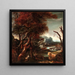 Landschap met figuren - Volgeling van Salvator Rosa — ingelijst kunstwerk aan de muur