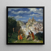 Landschap met de marteling van Sint Sebastiaan - Albert Welti — ingelijst kunstwerk aan de muur