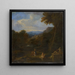Landschap met de riviergod en vrouwen - Anoniem — ingelijst kunstwerk aan de muur