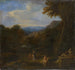 Landschap met de riviergod en vrouwen - Anoniem — weergave van het kunstwerk
