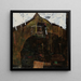 Landschap met een kraai - Egon Schiele — ingelijst kunstwerk aan de muur