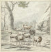 Landscape with a flock of sheep near a tree - Jan van der Meer the Younger — artwork view