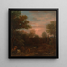 Klassiek landschap bij schemering - John Wootton — ingelijst kunstwerk aan de muur