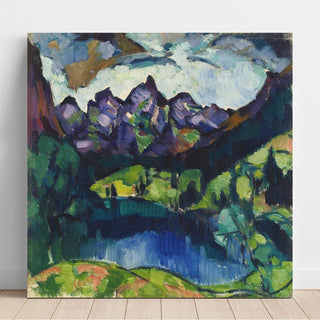 Paysage d'Obersdorf - Konrad Mägi | Reproduction Tableau Décoration murale affiche copie