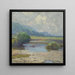 Summer Landscape Painting of Koice - udovt ordk — framed artwork on a wall