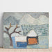 Reproduction of the painting Winter landscape painting with houses - Sasza Blonder