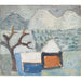 Reproduction of the painting Winter landscape painting with houses - Sasza Blonder