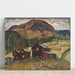 Reproductie van het schilderij Landschap zomers met weiden, studie uit Noord-Noorwegen - Anna Boberg