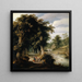 Landschap met rivier en eikenbos - Alexander Keirincx — ingelijst kunstwerk aan de muur